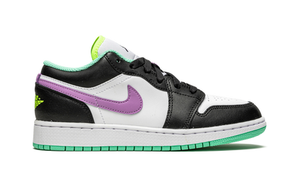 Air Jordan 1 Low GS "Black / Violet Shock / Green Glow" 553560 151