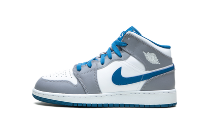Air Jordan 1 Mid GS "Cement / True Blue" DQ8423 014