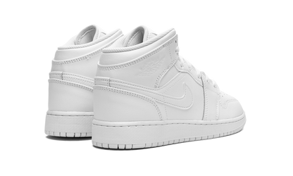 Air Jordan 1 Mid GS "Triple White 2023" 554725 136