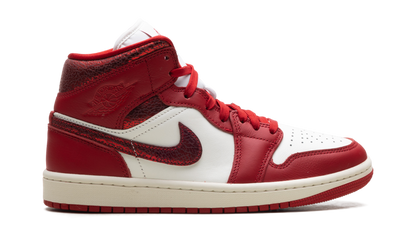 Air Jordan 1 Mid WMNS "Red Cracked Leather" HJ9337 106