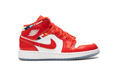 Air Jordan 1 Mid SE GS "Barcelona Sweater Red Patent" DC7248 600
