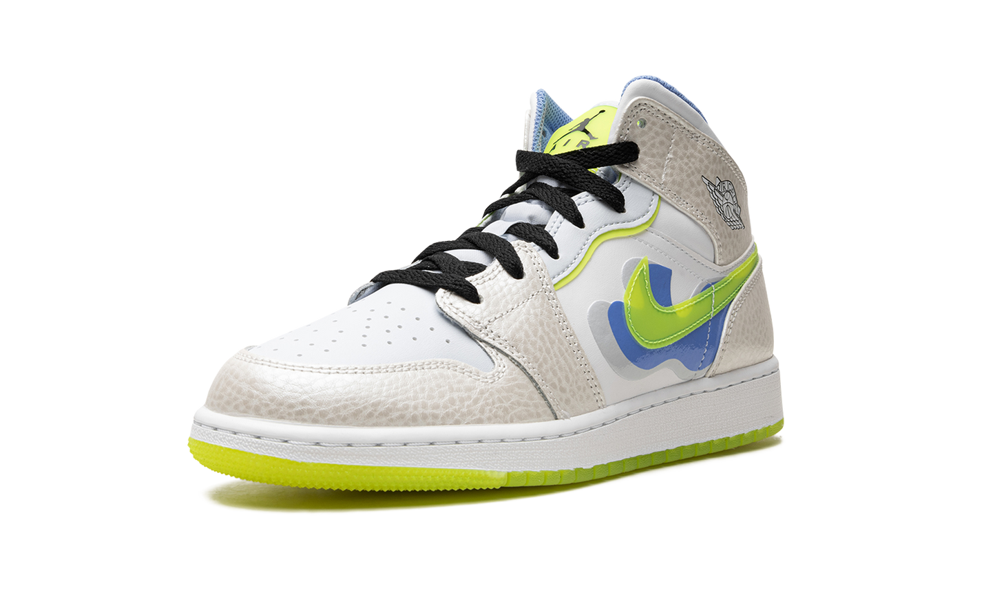 Air Jordan 1 Mid SE GS "Warped Swoosh'" DV1314 017