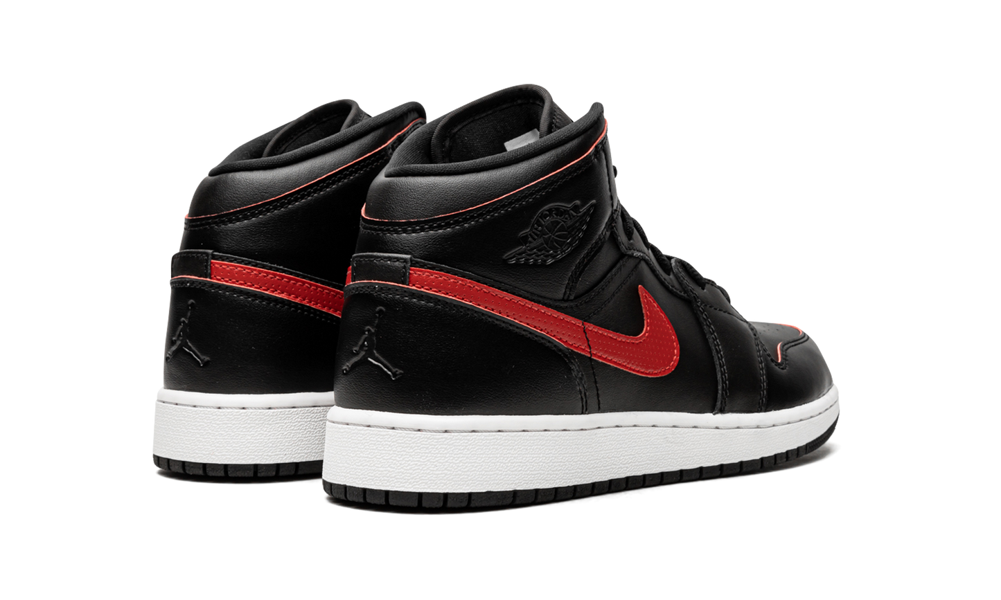 Air Jordan 1 Mid GS "Black / Gym Red" 554725 009