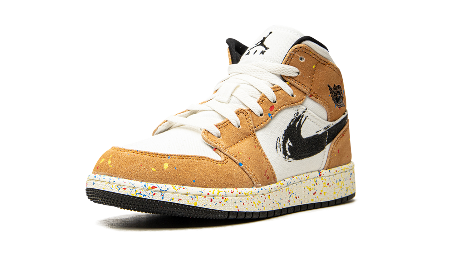 Air Jordan 1 Mid SE GS "Brushstroke" DA8006 100