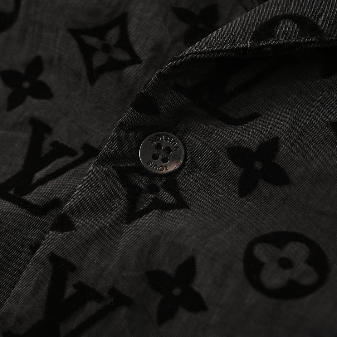 Louis Vuitton Mulberry Silk Short-Sleeve Shirt
