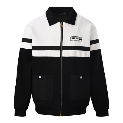 Louis Vuitton Letter-Embroidered Contrast Jacket