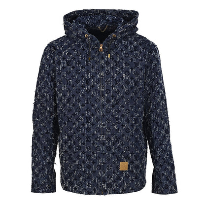 Louis Vuitton 25FW All-Over Flocked Jacquard Denim Jacket