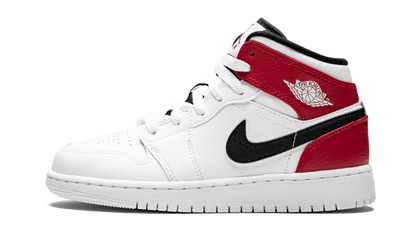 Air Jordan 1 Mid GS "White Black Gym Red" 554725 116