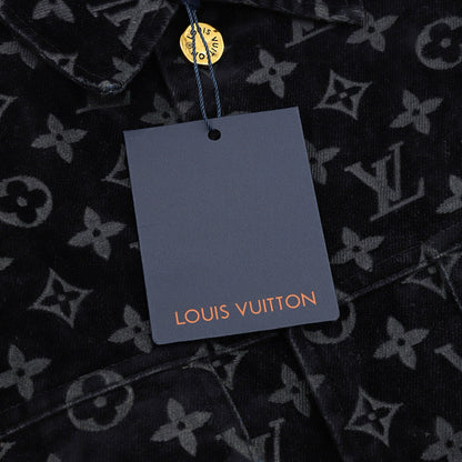 Louis Vuitton Faded "Burning Cloud" Print Denim Jacket