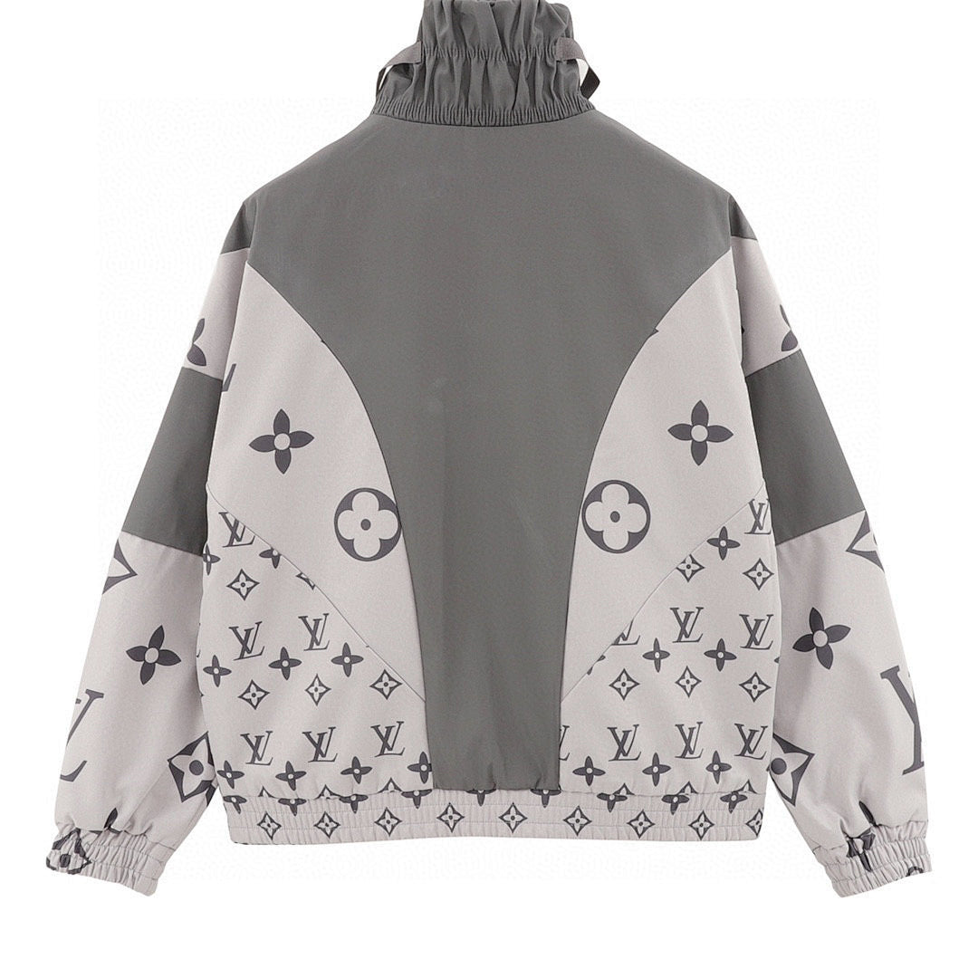 Louis Vuitton Monogram Patchwork Full-Print Trench Coat-Style Zip Jacket