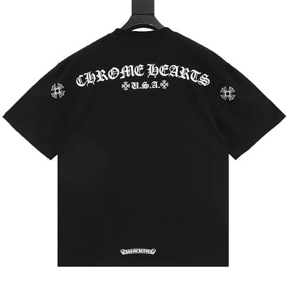 Chrome Hearts T-Shirt with 3D Sanskrit Script on the Back