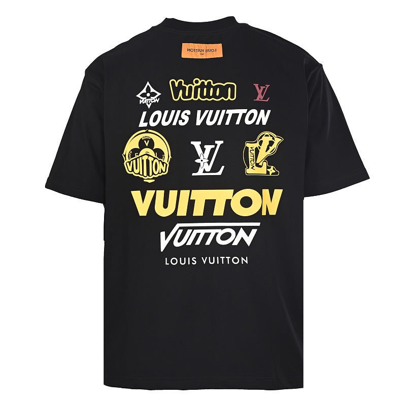 Louis Vuitton Crewneck Short-Sleeve T-Shirt with Front and Back Logo Print