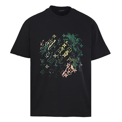 Louis Vuitton Gradient Shoulder-Letter Short-Sleeve T-Shirt
