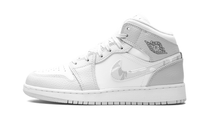 Air Jordan 1 MID SE GS "Grey Camo Swoosh" DD3235 100