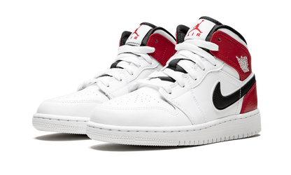 Air Jordan 1 Mid GS "White Black Gym Red" 554725 116