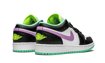 Air Jordan 1 Low GS "Black / Violet Shock / Green Glow" 553560 151
