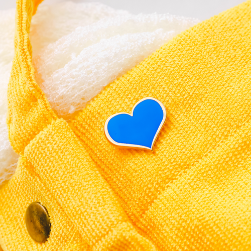 Blue Heart Enamel Pin ¼-inch – Rare Mini Size for Collectors