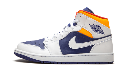 Air Jordan 1 Mid "Royal Blue / Laser Orange" 554724 131