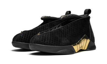 Air Jordan 15 Retro DB GS "BLACK WHITE - METALLIC GOLD"