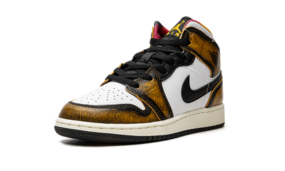 AIR JORDAN 1 MID SE GS "Orange Wear Away" DQ8418 071