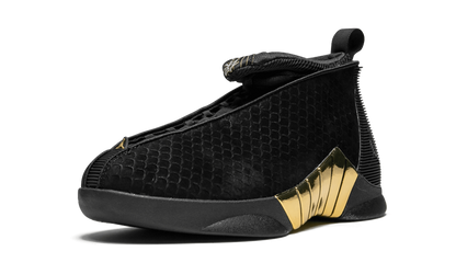 Air Jordan 15 Retro DB GS "BLACK WHITE - METALLIC GOLD"