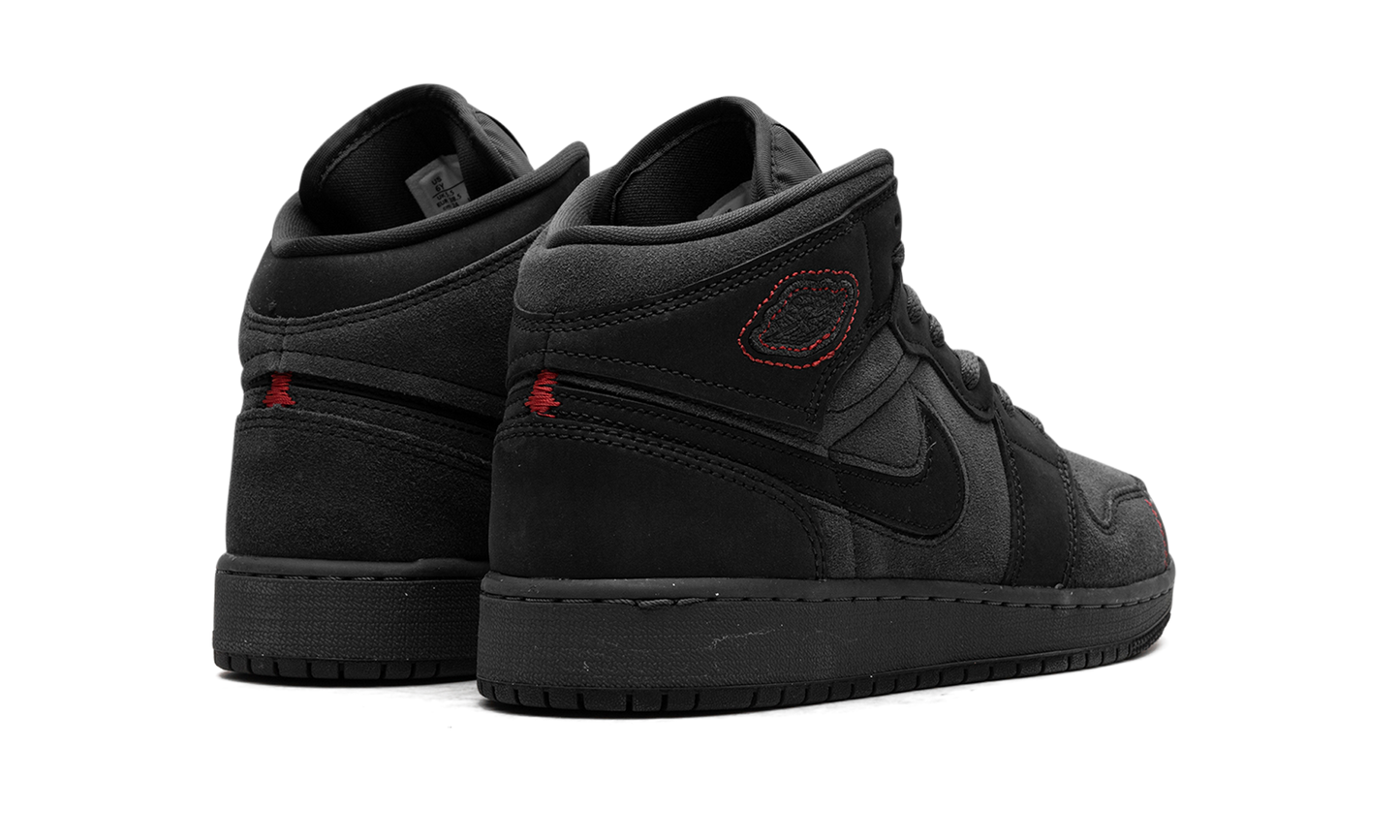 Air Jordan 1 Mid GS "BLACK SUEDE" FQ7742 001