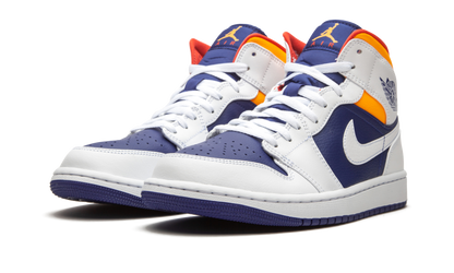 Air Jordan 1 Mid "Royal Blue / Laser Orange" 554724 131