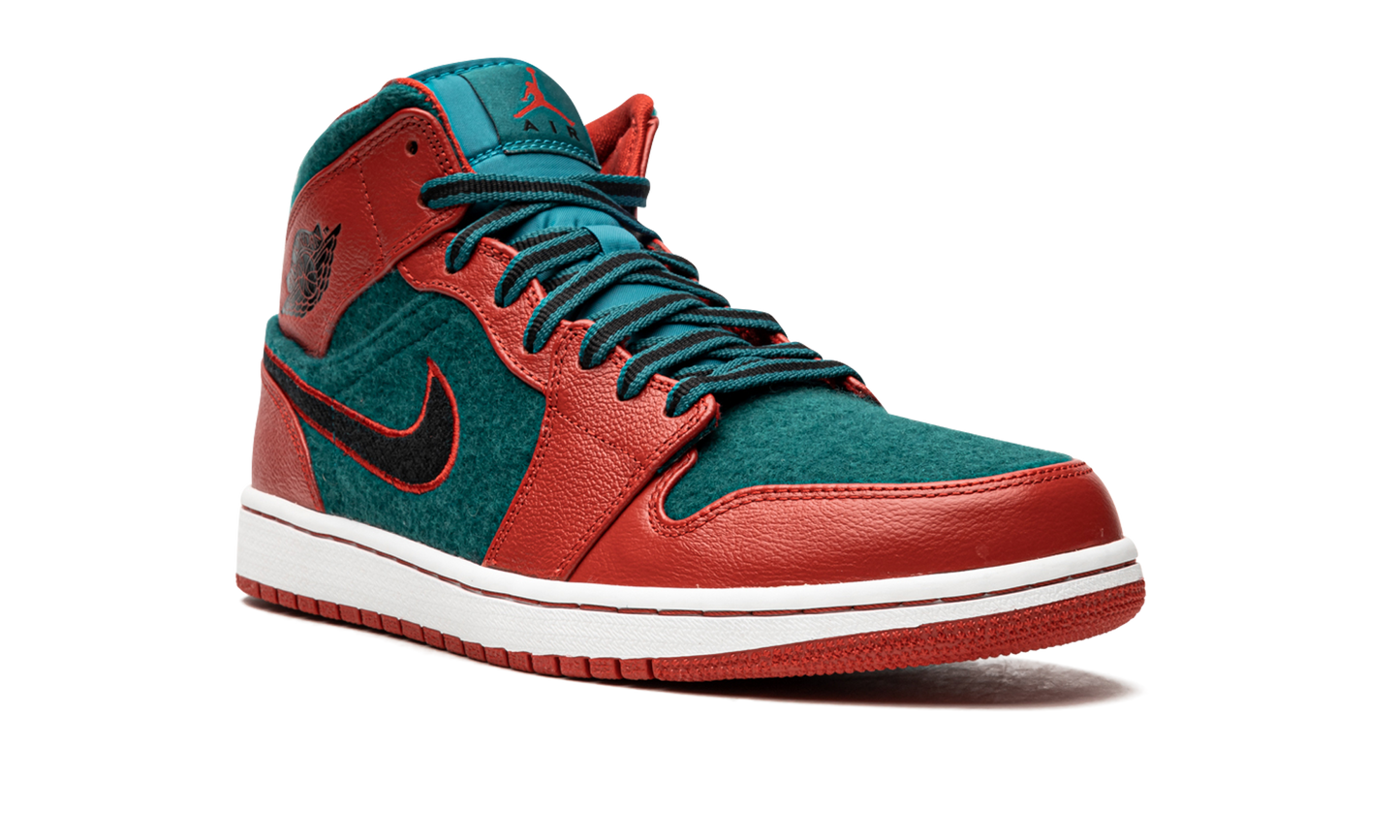 Air Jordan 1 Mid "Gym Red Dark Sea" 633206 608