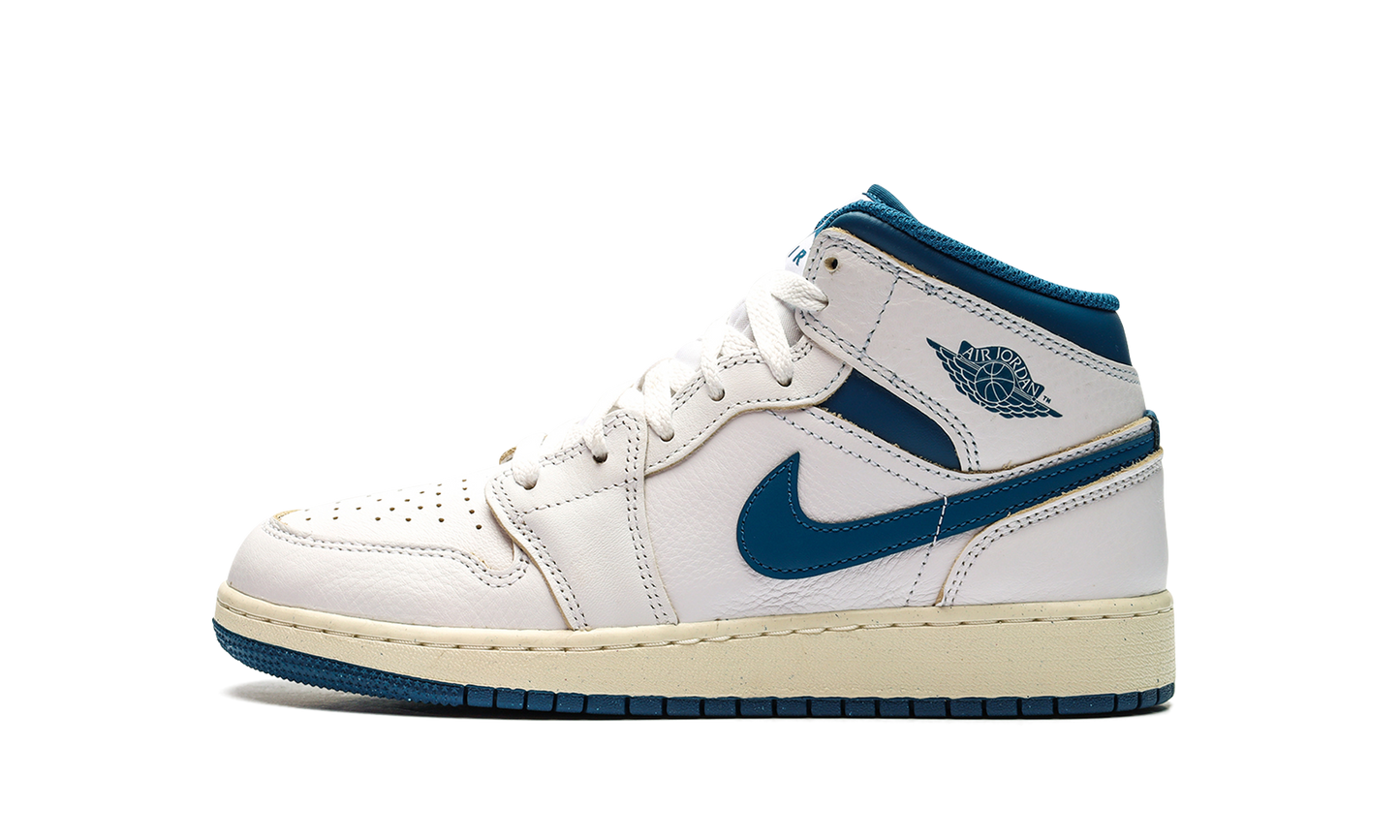 Air Jordan 1 Mid SE GS "INDUSTRIAL BLUE" FN7432 141