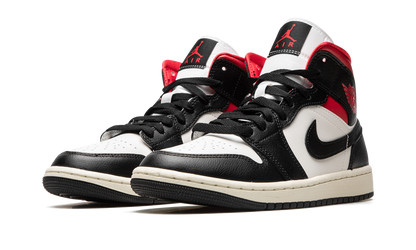 AIR JORDAN 1 MID WMNS "Black / Gym Red / Sail" BQ6472 061