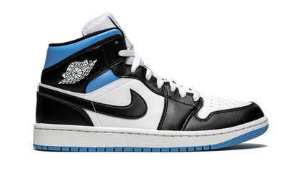 AIR JORDAN 1 MID WMNS "Black / White / University Blue" BQ6472 102