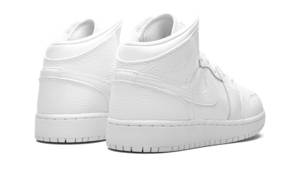 Air Jordan 1 Mid GS "Triple White" 554725 130