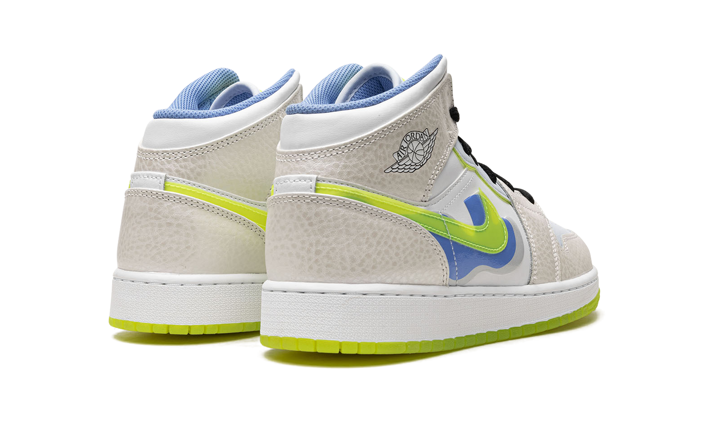 Air Jordan 1 Mid SE GS "Warped Swoosh'" DV1314 017