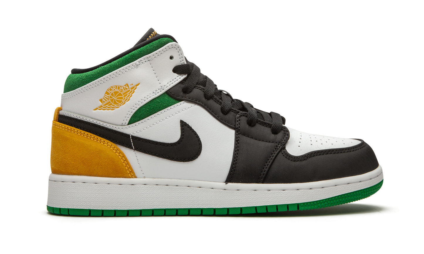 Air Jordan 1 Mid SE GS "Laser Orange / Lucky Green" BQ6931 101