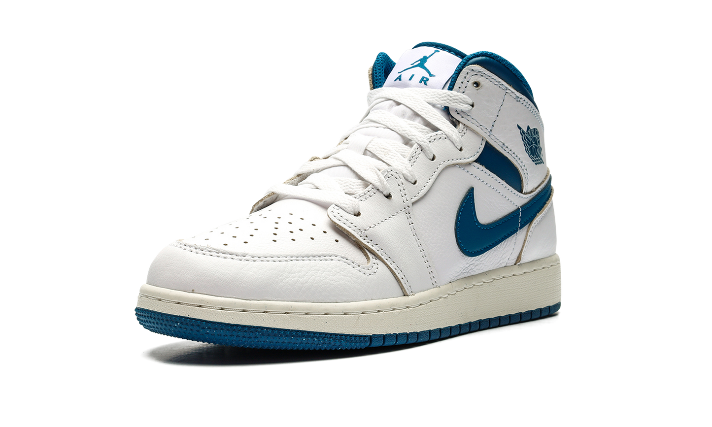 Air Jordan 1 Mid SE GS "INDUSTRIAL BLUE" FN7432 141