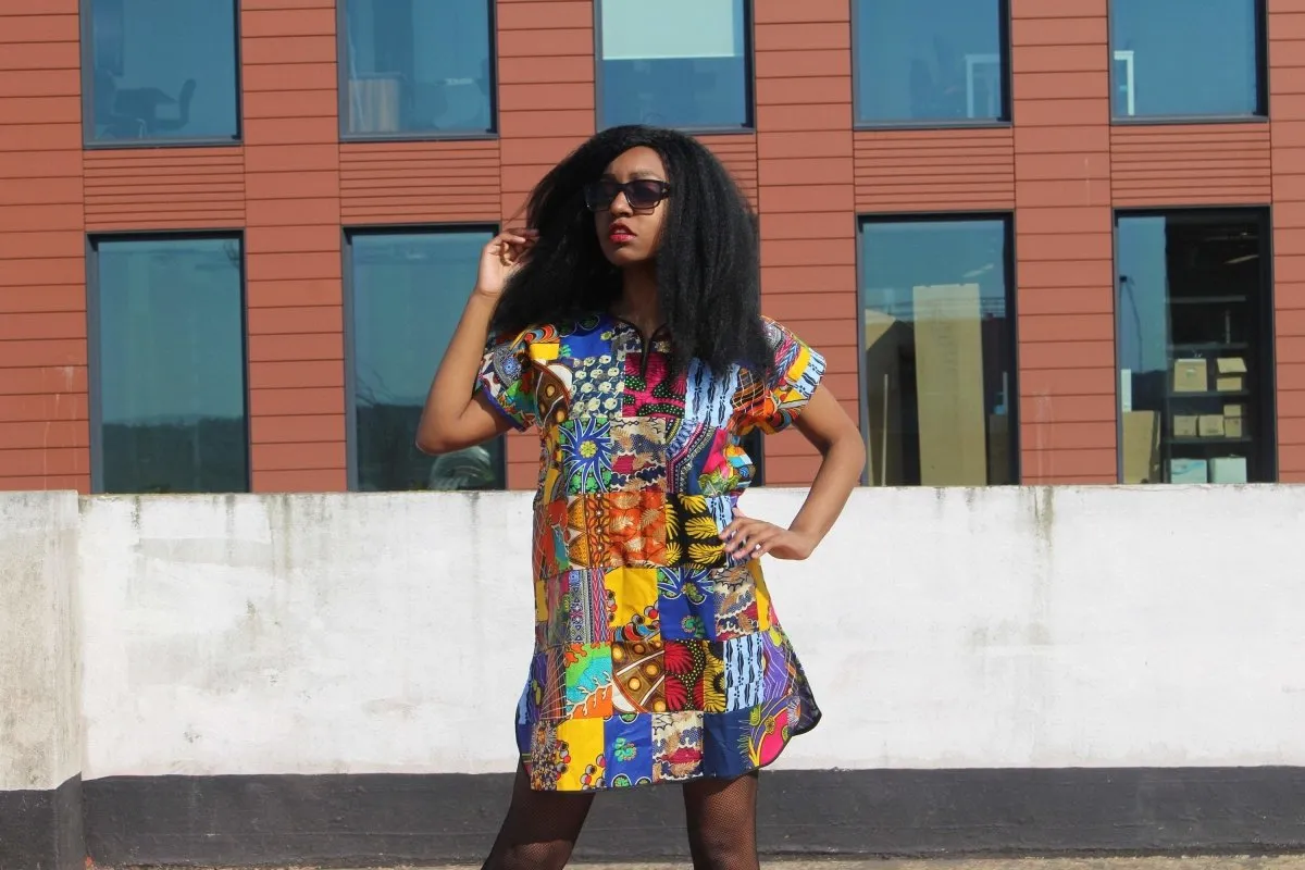 African Patchwork Dress - Festival Dress