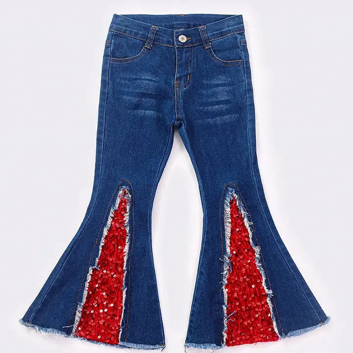 Baby Girl Sequin Flare Jeans