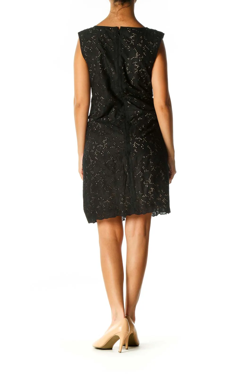 Black Lace Cocktail Shift Dress