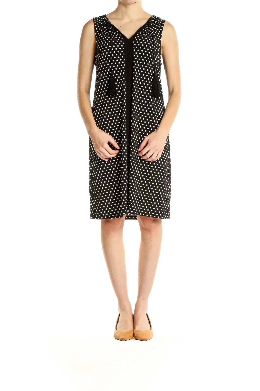 Black Polka Dot Shift Dress