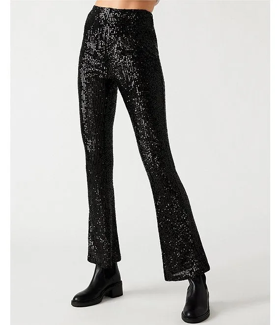 Black Sequin Stretch Pants