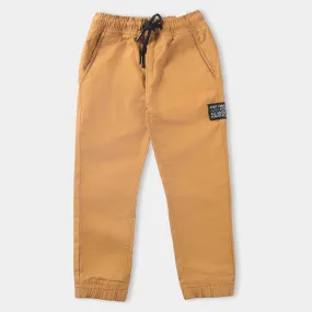 Boys Cotton Twill Pant Stay Original-Mustard