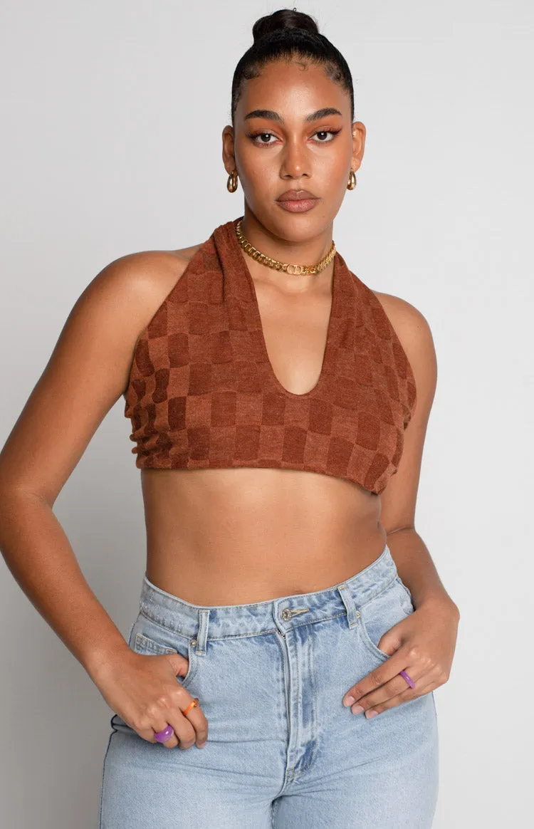 Bradley Crop Top Brown