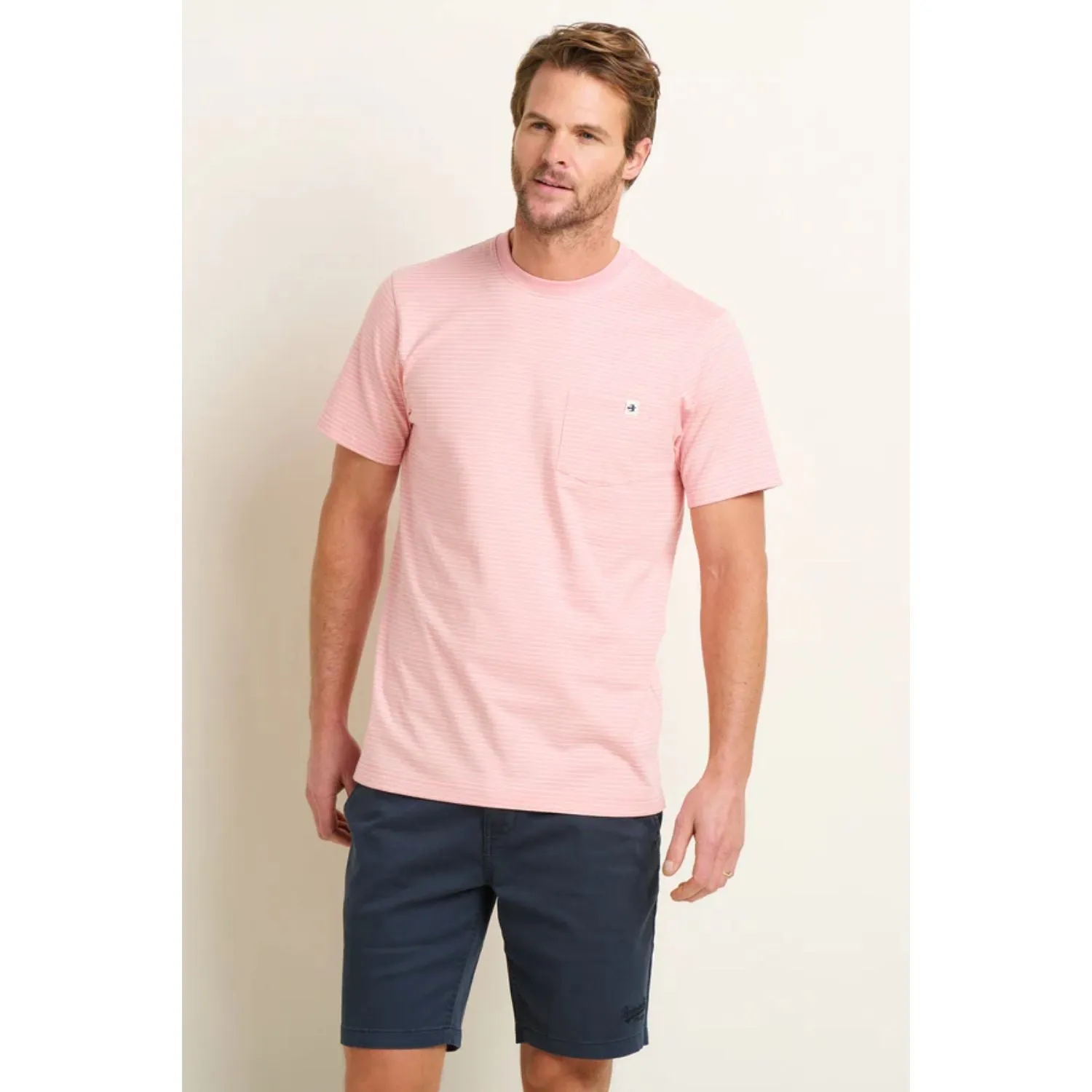 Brakeburn L Pink Stripe T-Shirt