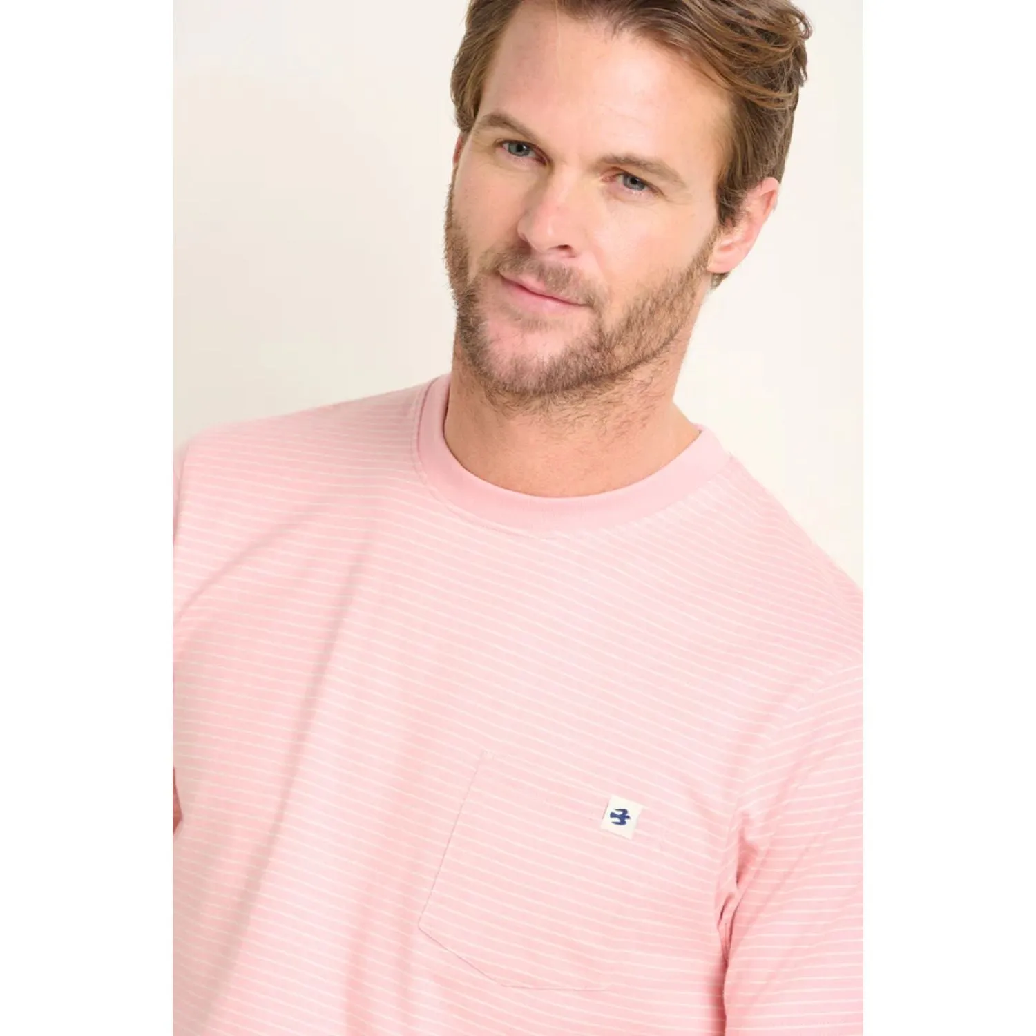 Brakeburn L Pink Stripe T-Shirt