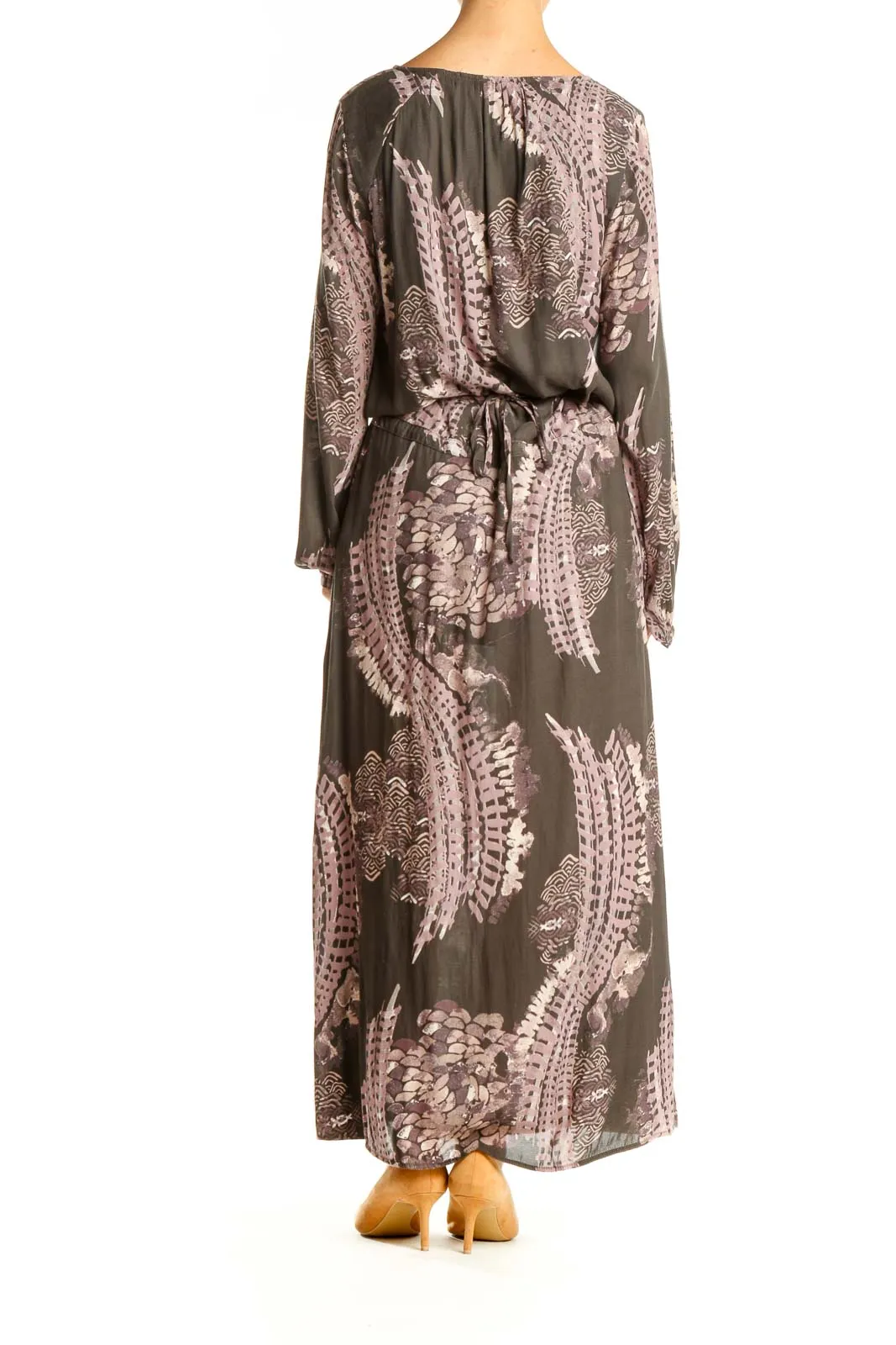 Brown Floral Maxi Dress