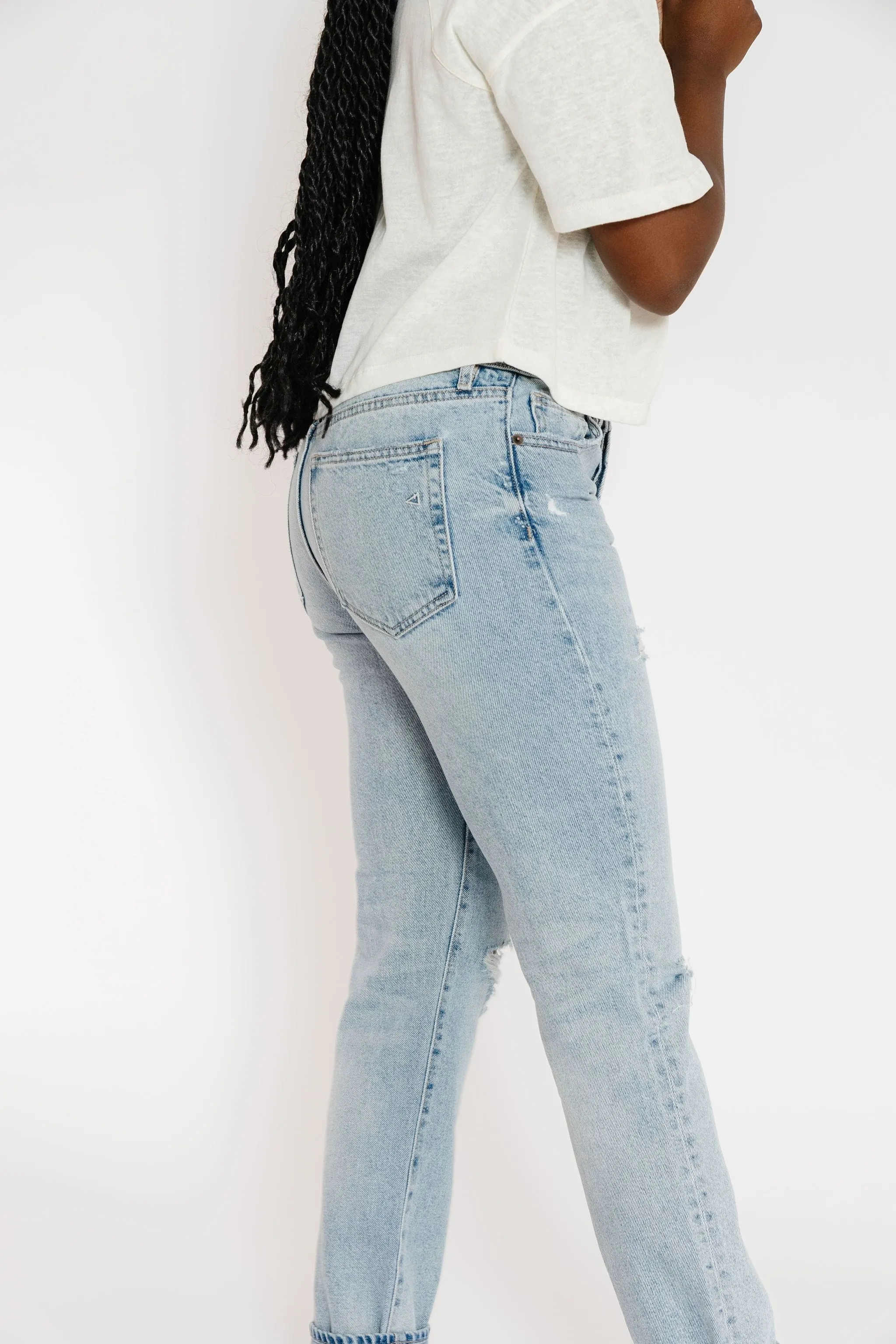 Dannie Denim in Distressed Lt. Blue