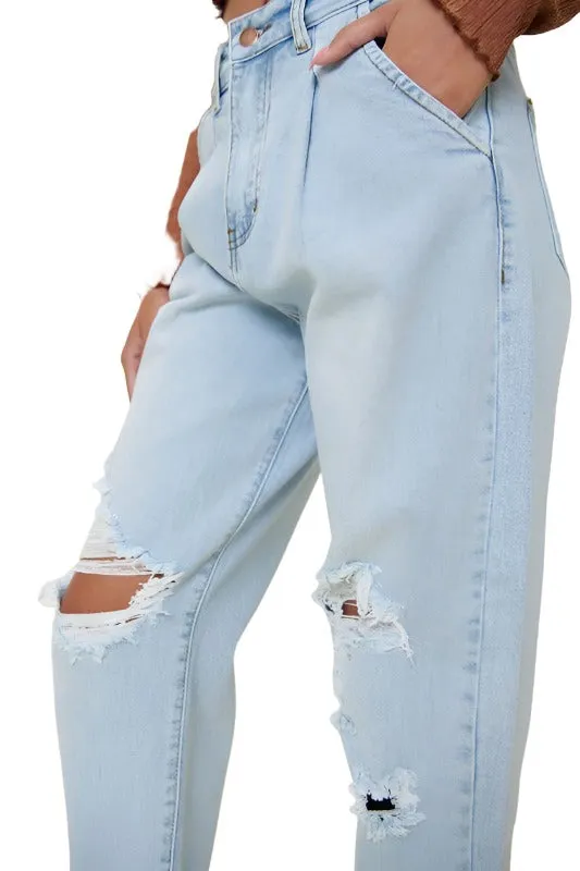 Distressed Slouchy Jean