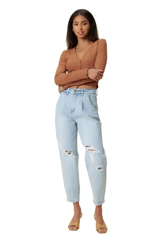 Distressed Slouchy Jean