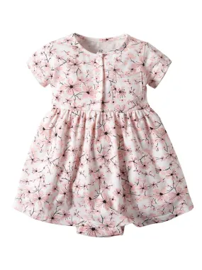 Infant Girl Summer Flower Romper Dress