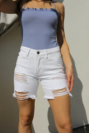 Jane Mid Length Denim Shorts